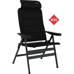 Crespo Air Deluxe Compact  AP/241 Campingstuhl mit verstellbarer Rückenlehne und Kopfstütze XXL schwarz