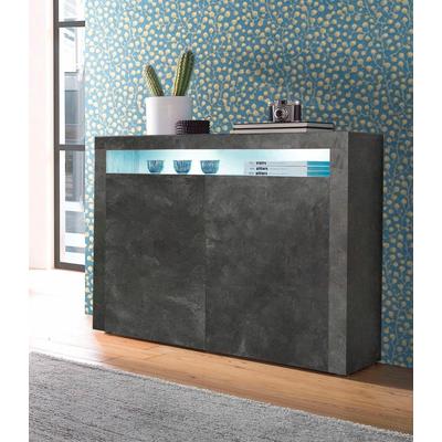 Highboard BORCHARDT MÖBEL "Santa Fé, Kommode mit moderner Rahmenoptik, Breite 107 cm", grau (schiefer), B:107cm H:89cm T:35cm, Holzwerkstoff, Sideboards, Highboard, Breite 107 cm