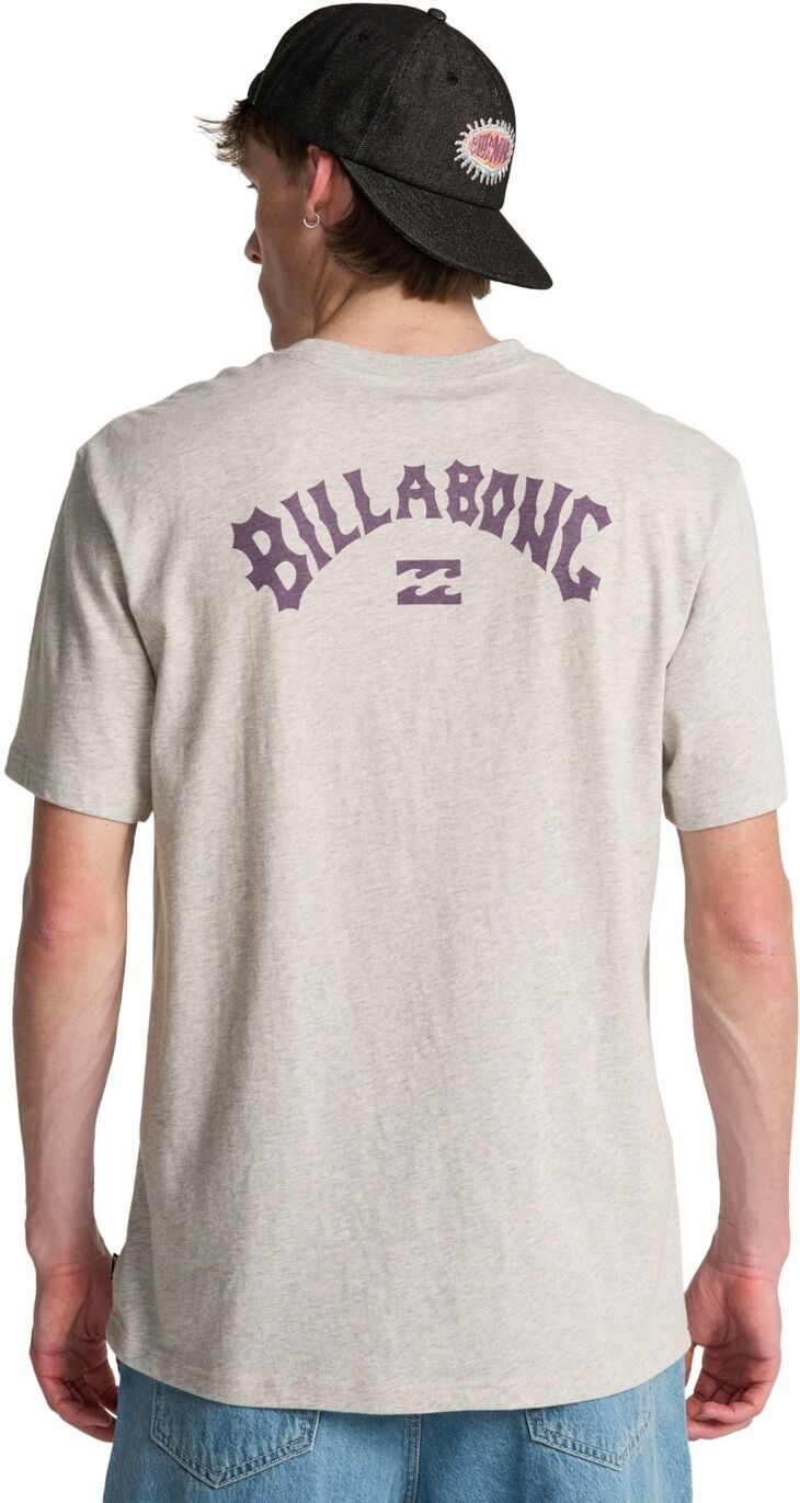 T-Shirt BILLABONG "Arch Wave", Herren, Gr. S, beige (grau heather), Obermaterial: 100% Baumwolle., Shirts T-Shirt grau heather S
