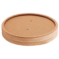 MONOUSO - Kraft-Kraftkarton-Deckel für Ø9,0cm Kraft-Kraft Pappbecher (50 Stück)