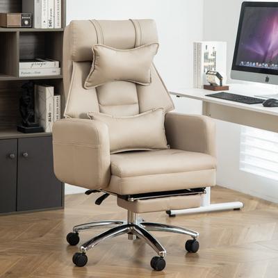 Ostweer Leather High Back Reclining Office Chair with Footrest, Executive Chair Computer Task Chair with Lumbar Support