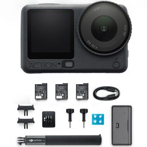 DJI Osmo Action 6 Adventure Combo Action-Cam, wasserdicht bis 20m, 8K/30fps, 38MP, 155° Ultraweitwinkel