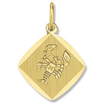 Sternzeichenanhänger ONE ELEMENT "Krebs Sternzeichen Anhänger aus 333 Gelbgold", gold, Schmuckanhänger, Damen, Krebs, Gelbgold 333 Gold, Gelbgold 333, Gold, Symbol mit Herz – ein feines Geschenk für viele Anlässe