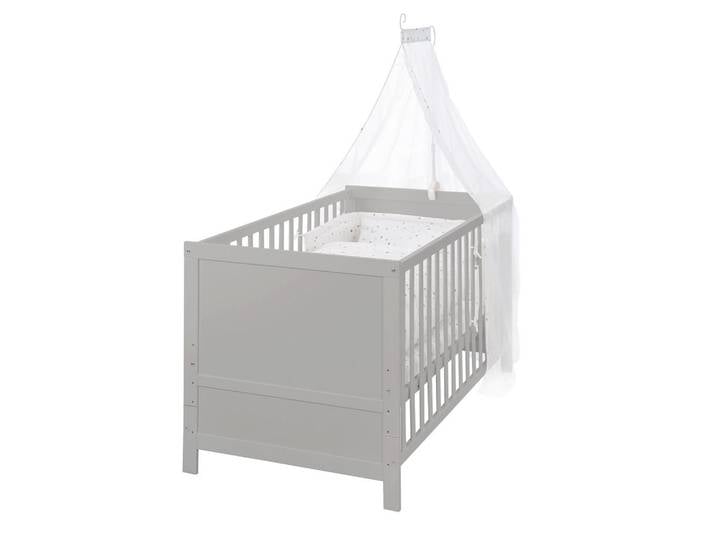 Roba Babybett Sternenzauber 70 x 140 cm, Taupe, Holzwerkstoff, Rechteckig, 70x140 cm, Baby- und Kindermöbel, Babyzimmer, Babybett, Gitterbett