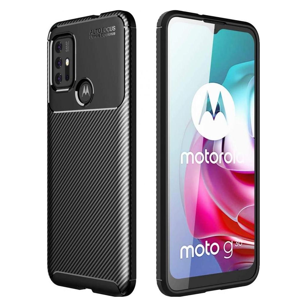Screenguard Motorola Moto G30 Hülle Carbon Design TPU Case (Motorola Moto G30) (00028500)
