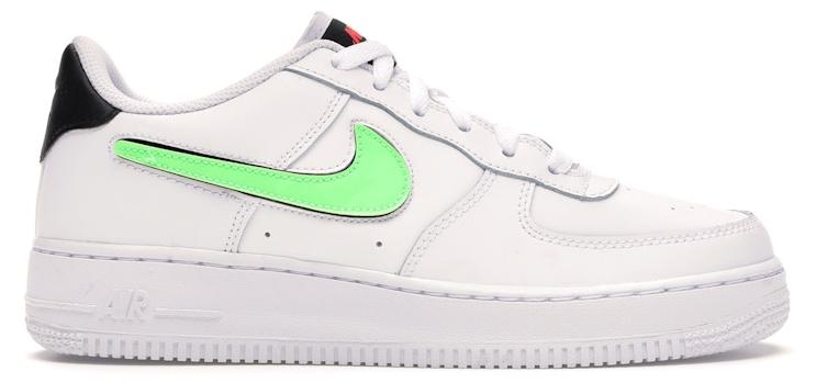 Nike Air Force 1 Low Removable Swoosh White Green Strike (GS) - EU 38