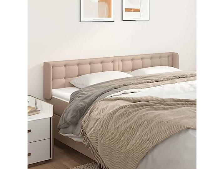 KTHLBRH Kopfteil aus Kunstleder, Cappuccino, klassisches Design, elegantes Design, langlebiges Material, schmutzabweisend, einfache Reinigung mit feuchtem Tuch