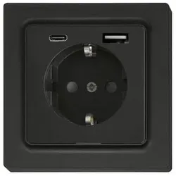 Eltako Schutzkontakt-Steckdose DSS55E+USBA+C-am