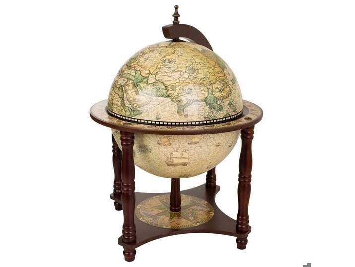 Meuble porte-bouteilles globe terrestre 42x42x57h