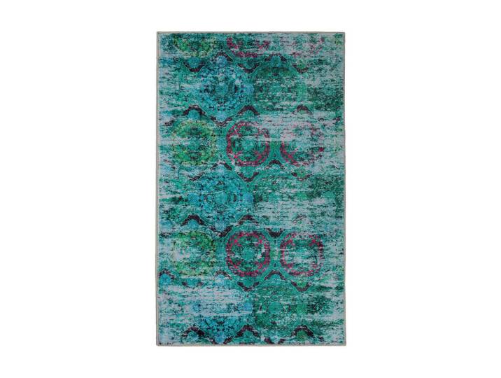 Wecon Home Basic Badteppich Beach Front, Grün, Vintage, rechteckig, 80x150 cm, Oeko-Tex® Standard 100, Heimtextilien, Badtextilien, Badematten