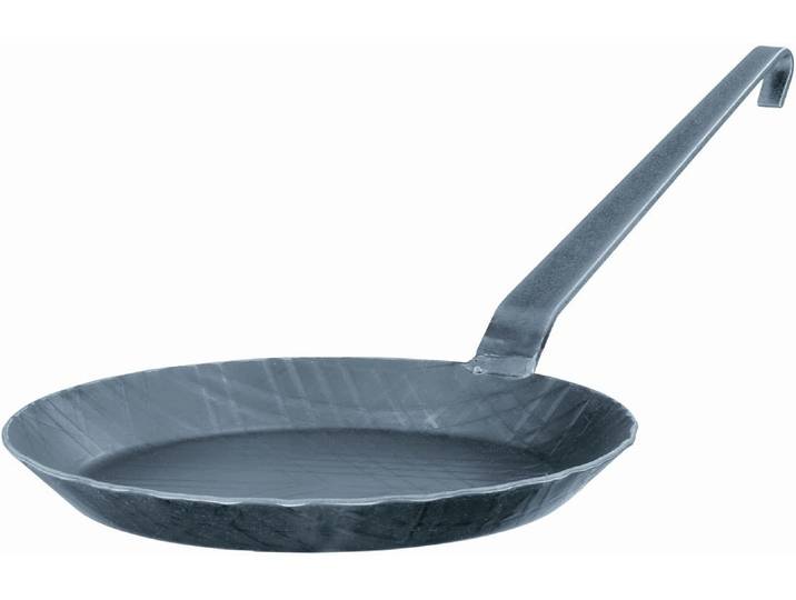 Bratpfanne RÖSLE Schmiedeeisern 1888 , schwarz, H:13cm L:46,5cm Ø:24cm, Pfannen, Bratpfanne, zum scharfen Anbraten, grill- und induktionsgeeignet, Made in Germany