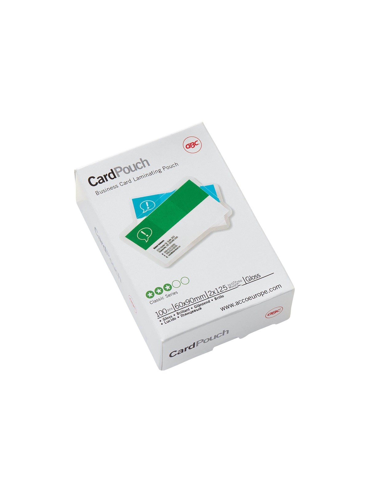 GBC Card Pouch - 100-pack - glossy - 60 x 90 mm - lamination pouches