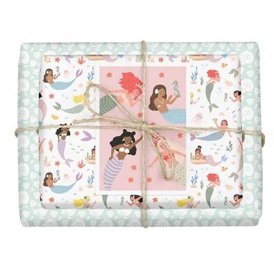 Geschenkpapier-Set für Kinder: Meerjungfrau und Muscheln, Sonstige von , Dabelino