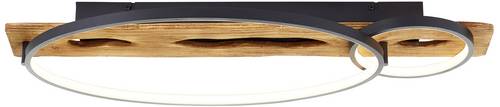 Brilliant G99292/76 Pirus LED-Deckenleuchte LED LED fest eingebaut 26 W Holz, Schwarz