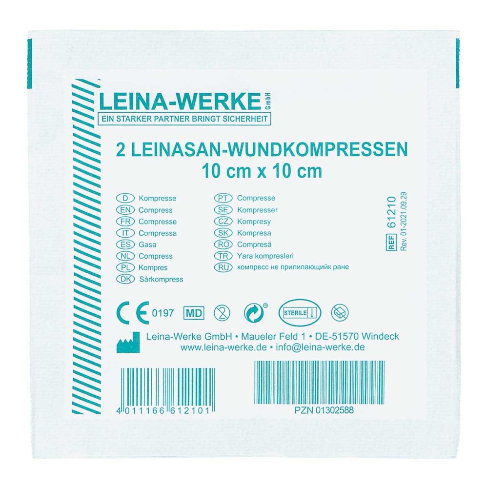 Leina-Werk GmbH Leina Wundkompressen 10x10 cm steril 01302588
