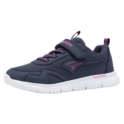 Sneaker KANGAROOS "K-ETK ROOZ EV", Mädchen, Gr. 29, atmungsaktiv, blau (dk navy, electric fuchsia), Mesh, Synthetik, Schuhe Sneaker