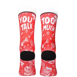 MALDITA BUENA SUERTE Socken You talk too much | rot M | 39-40