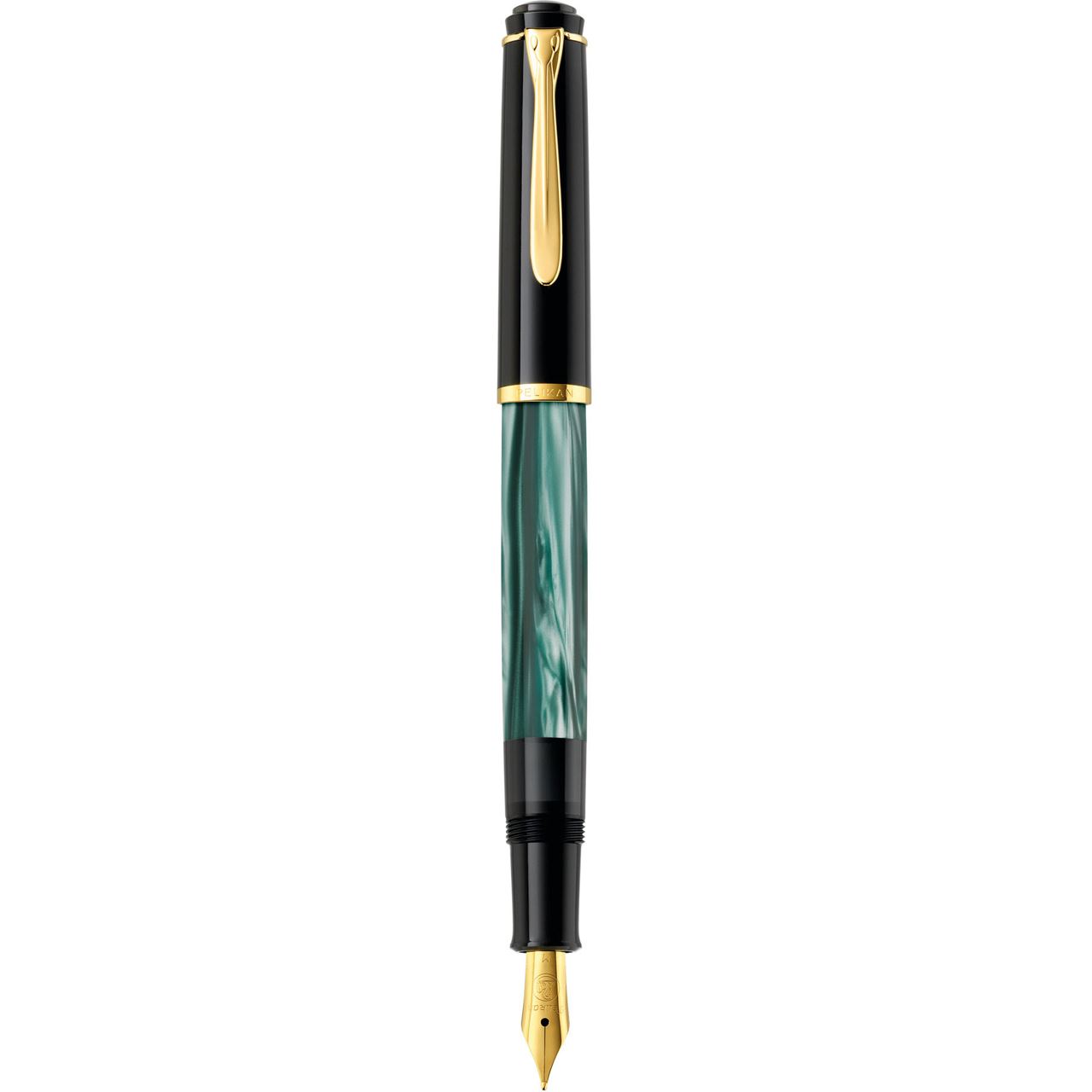Pelikan Classic M200 Kolbenfüller grün-marmoriert/gold F (fein)