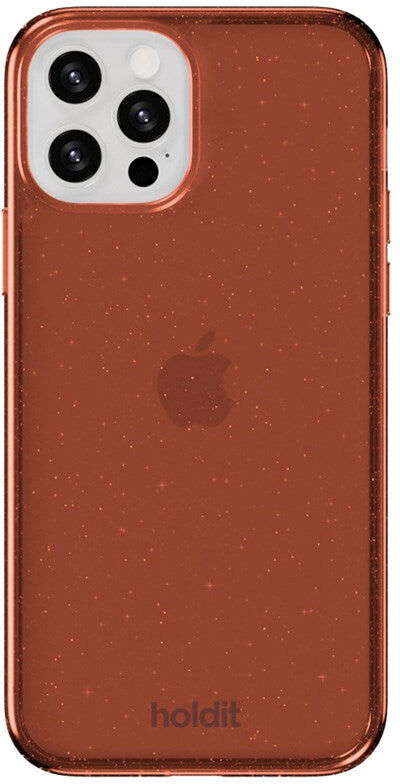 iPhone 12 / 12 Pro Holdit Glitter Cover - Amber