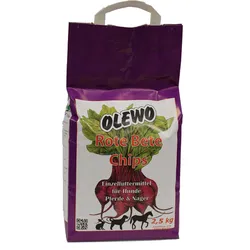 OLEWO Rote Beete Chips Zusatzfutter für Hunde, Nager & Pferde 2,5 Kilogramm