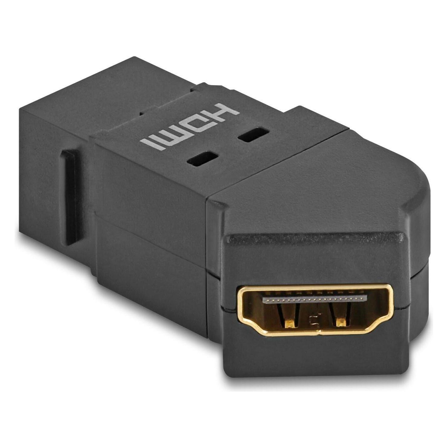 Delock HDMI Einbaubuchse zu HDMI Buchse 45° gewinkelt 8K 60 (67156)