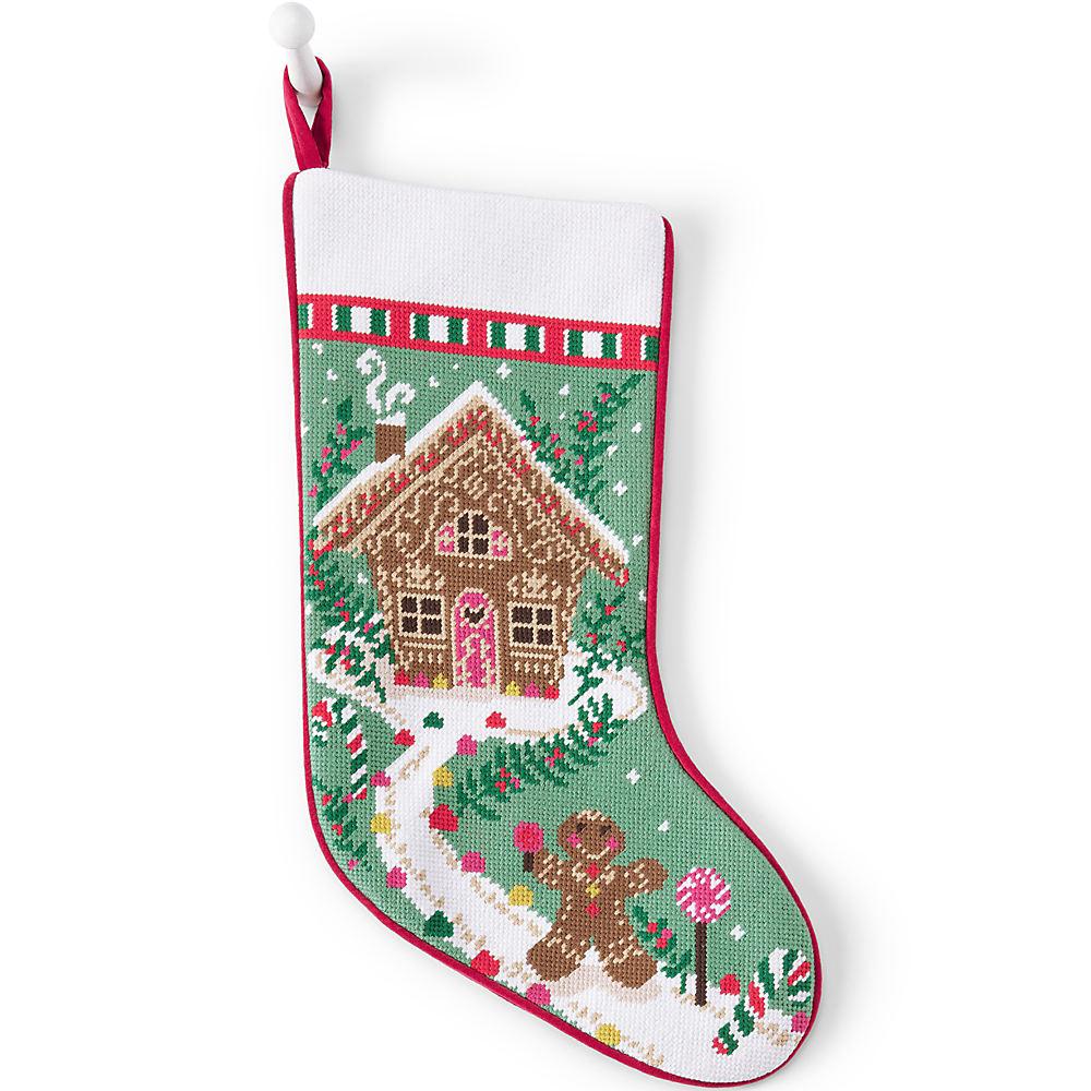 Gobelin-Weihnachtsstrumpf, Damen, size: regular, Muster, Baumwolle/Wolle, by Lands' End