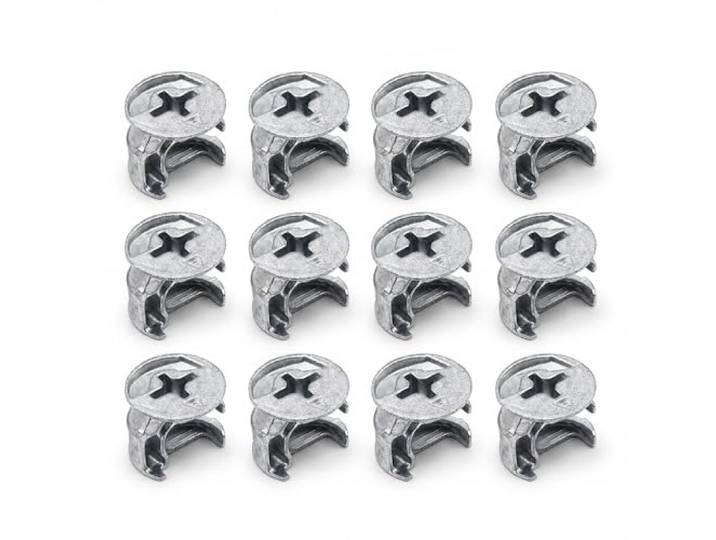 Écrou excentrique - 18 × Ø15 mm - Compatible avec IKEA 113434 - PAX - Lot Armoire - BORGSJÖ\, HASVIK\, HAVSTA\, LOMMARP\, SMÅSTAD et TYSSEDAL - Métal - Assemble les composants sans fissure