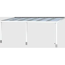Skan Holz Aluminium Terrassenüberdachung Monza Breite 648 cm-648 x 307 cm (Gr. 2)-weiß
