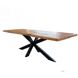 KAWOLA Esstisch SELVA Akazie massiv Natürliche Baumkante 220x100cm