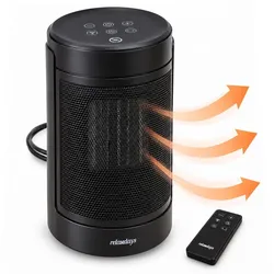 Relaxdays Heizlüfter PTC Keramik 1500 W Schwarz