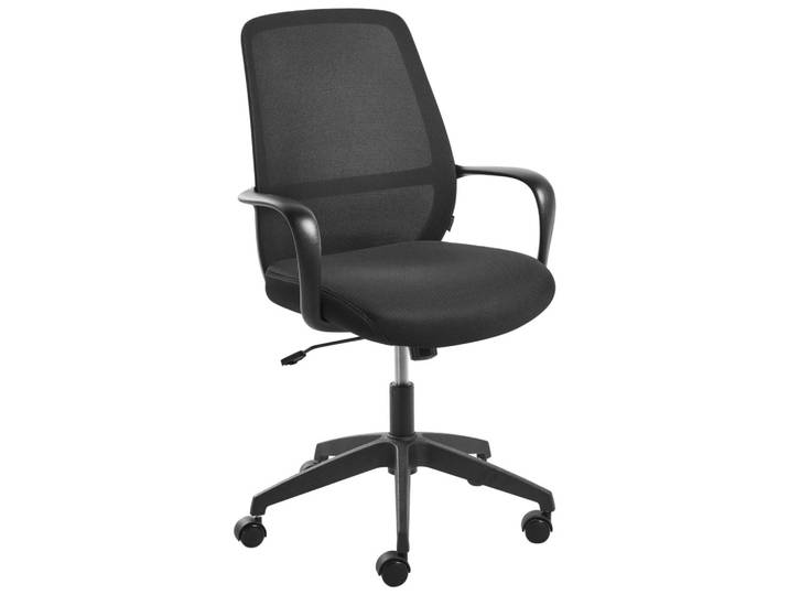 BÜROSTUHL Stoff Schwarz Velto