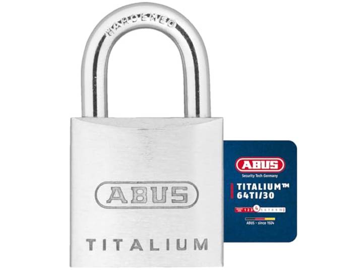 Abus 56389 hangslot, 30 mm, zilver, 2 stuks