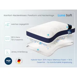 Arga Home AH Luna Soft Komfortkissen mit Visco und Soft-Schaum – 70x46 cm