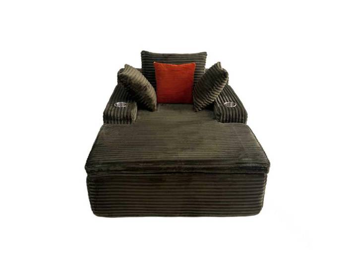 Komhtom Klappsofa mit 2-in-1-Funktionskissen, Cordstoff - Grün, Mode, 113x63x164 cm, Babymöbel & Kindermöbel, Kinderzimmer & Jugendzimmer, Schlafsofas