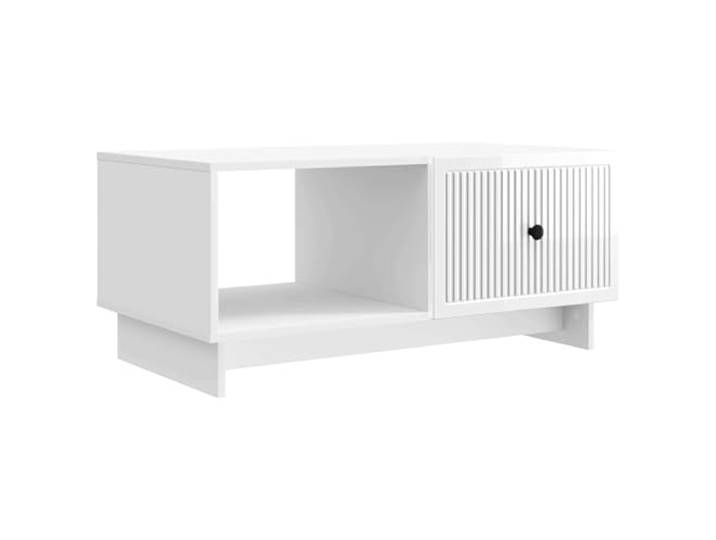 Heofavd Couchtisch Hochglanz Weiß 90x50x40 cm Wohnzimmertisch