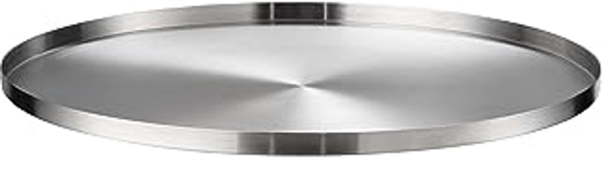 Rond Roestvrij Stalen Dienblad - Diameter: 38 cm