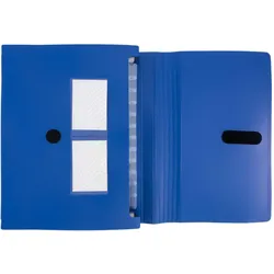 FolderSys Fächermappe DIN A4 12-Fach  blau