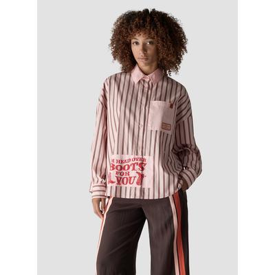 Klassische Bluse LECOMTE "Bluse", Damen, Gr. 40, rosa, Obermaterial: 100% Baumwolle, gestreift, weit, Blusen Bluse