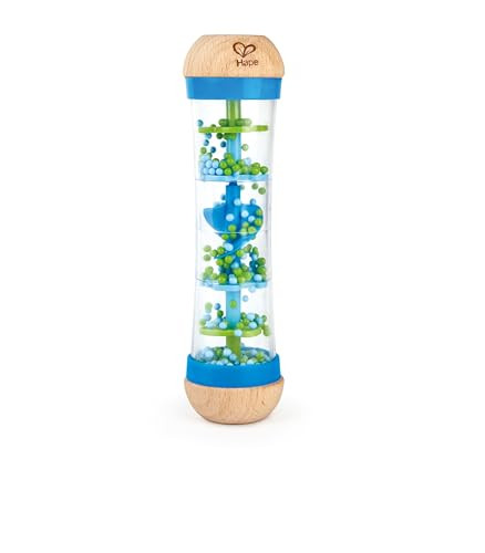 Hape Regenkraan Blauwe Regenmaker Houten Muziekspeelgoed voor Baby's en Peuters