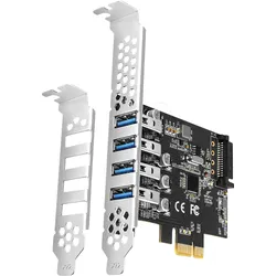 AXG PCEU-43RS - PCIe x1 > 4x extern USB 3.0 A