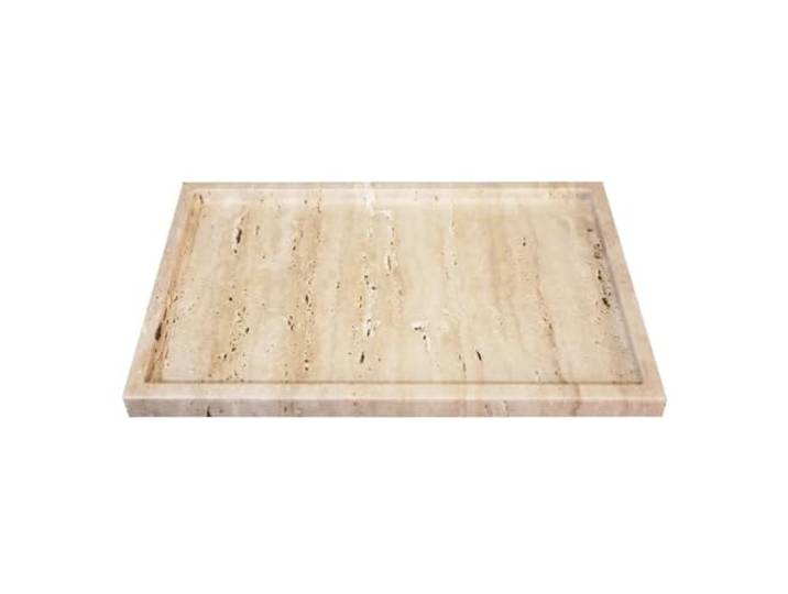 30x20x1,8cm Natur Marmor Beige Stein Quadratisches Serviertablett Schmuck Display Dekoration Hotel Home Design