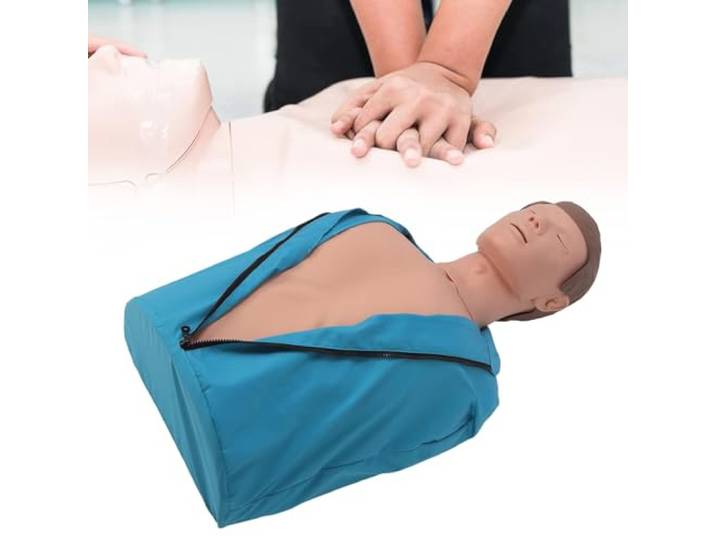 CPR-Puppe für Erwachsene, Trainingspuppe für Herz-Lungen-Wiederbelebung, Gummi-Halbkörper, künstliche Beatmung, menschliches Modell, Simulator für Herz-Lungen-Wiederbelebung, Erste-Hilfe-Training