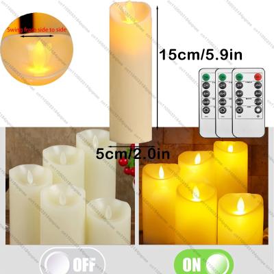 Uplift Picks 10240PCS Flameless Pillar Candles With Remote Control And Flickering LED 15cm With Remote 40 Pcs