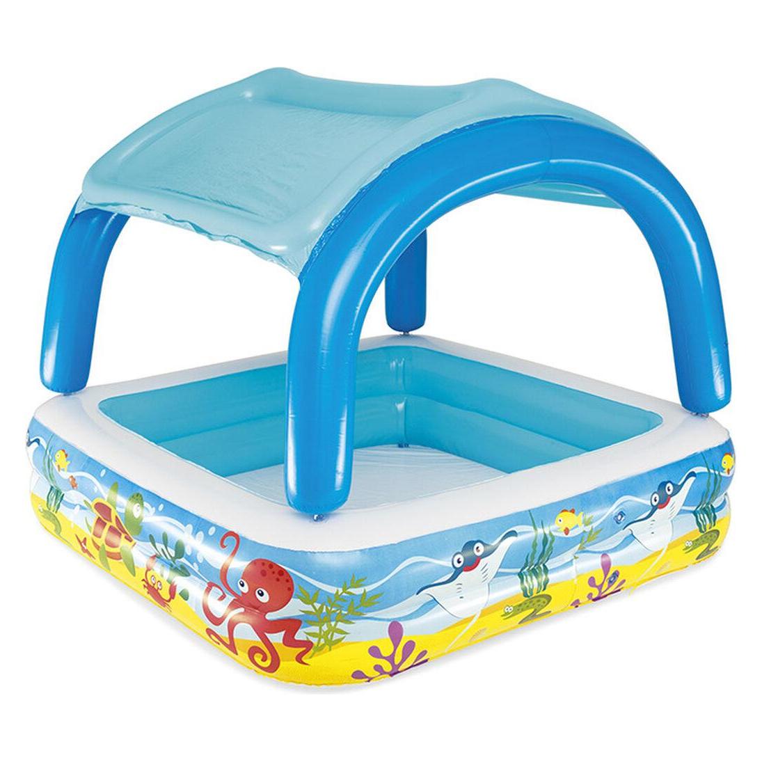 Bestway Kinderbecken mit Schiebedach (140 x 140 x 114 cm) (B01C2DOZP8)