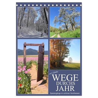 Wege durchs Jahr - Spaziergänge im schönen Nordhessen (Tischkalender 2027 DIN A5 hoch), CALVENDO Monatskalender
