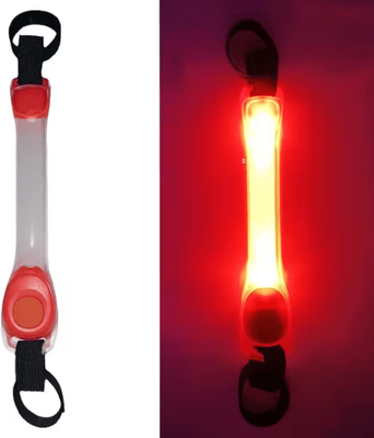 Inspire Picks LED Glow Dog Collar & Harness Waterproof Reflective Night Safety Gear red