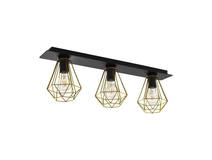 Plafondlamp Tarbes 2 zwart met goud Eglo - 43655
