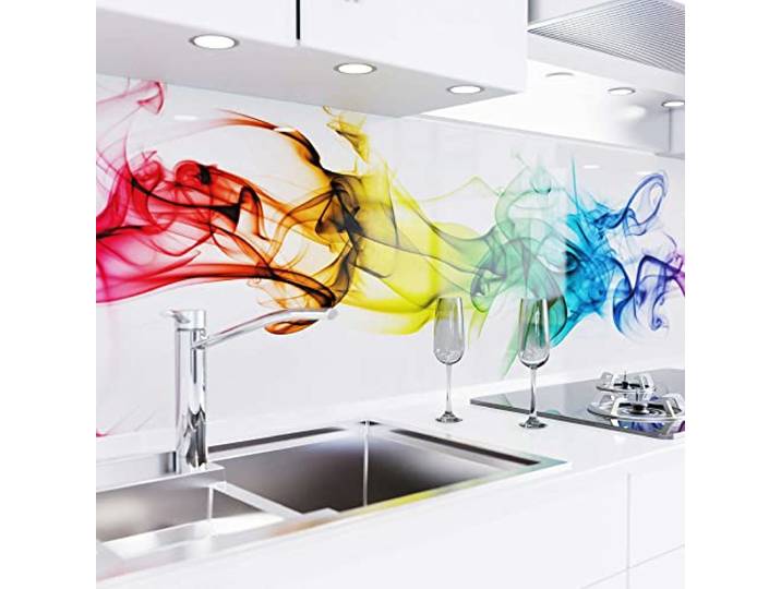 danario Küchenrückwand selbstklebend, Glasoptik 0,8 mm - Spritzschutz Küche Die smarte Alternative zu Glas. Nur bei uns: Ablösbar & mieterfreundlich. Überbrückt Fliesen