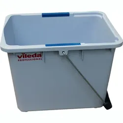Vileda Ultraspeed Putzeimer 15 L Eimer ohne Wringer, mit blauen Clips als Farbkennzeichnung