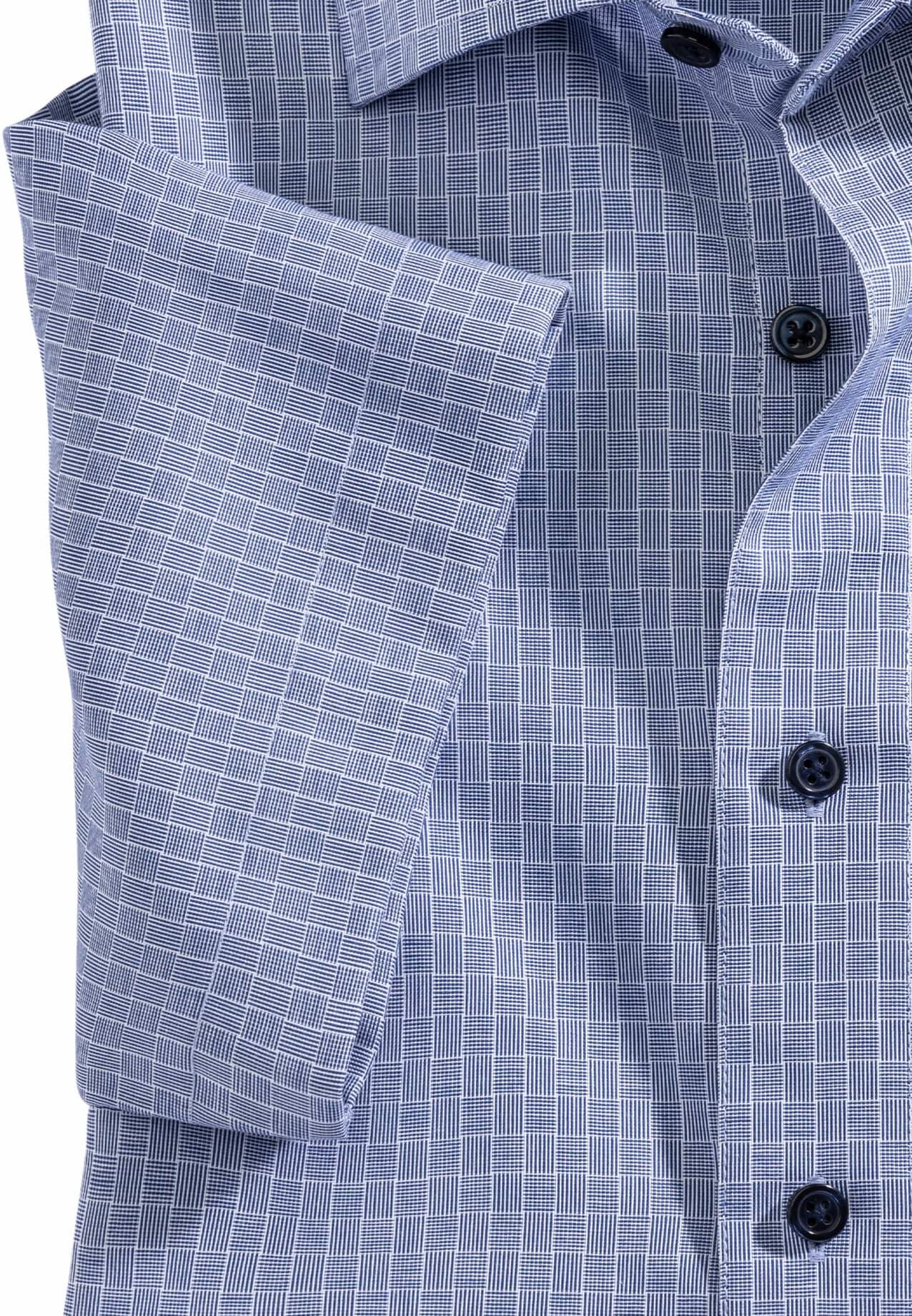 Walbusch Extraglatt-Hemd Kent-Kragen, Comfort Fit, Farbe Blau, 41, reine, bügelfreie Baumwolle Kent-Kragen Herren